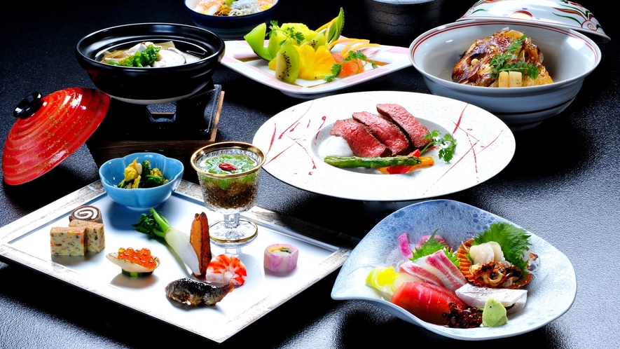 *【スタンダード】熊野牛ステーキや地元産の魚料理で季節の美味を堪能！