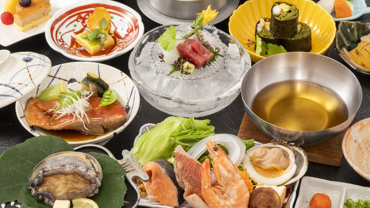 【海宝づくし 11品】海鮮づくし！鮑踊り焼き×旬のお造り５選×海の恵みを味わう海宝鍋