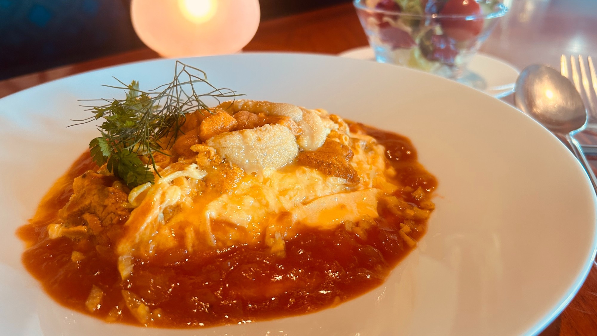 季節のごちそう「ウニオムライス」＃乾杯ドリンク特典／夕食付◇ポイントアップ10％
