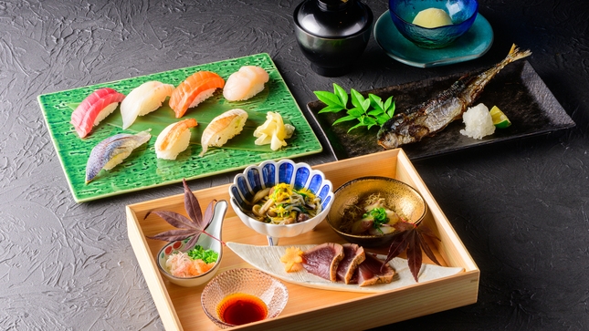 【港町情緒×北海道の海の幸】日本料理「入舟」で愉しむ〜旬彩・寿司会席〜／夕朝食付