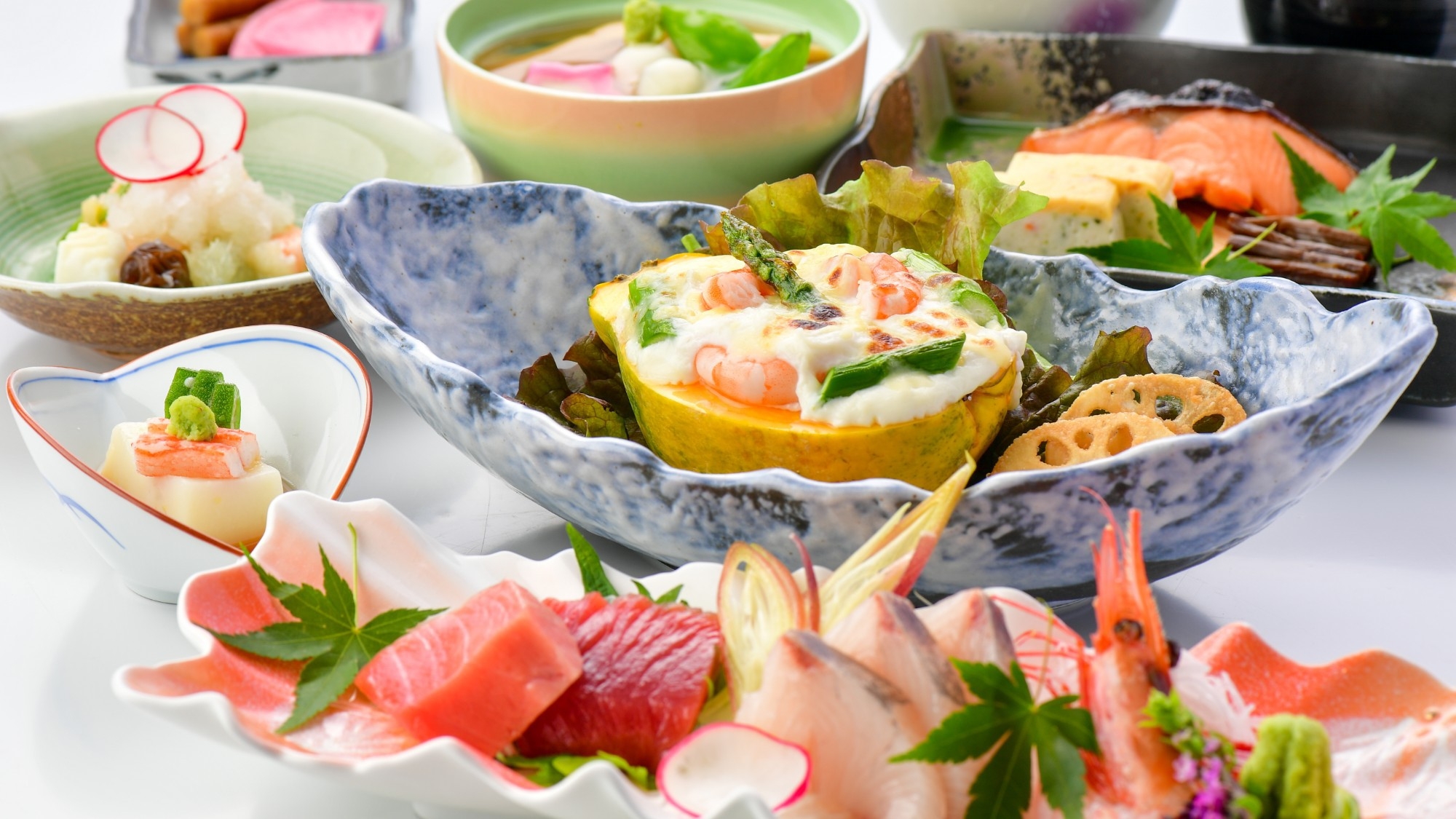 【夕朝食付】 和食「入舟」 四季会席で北海道の食に心酔