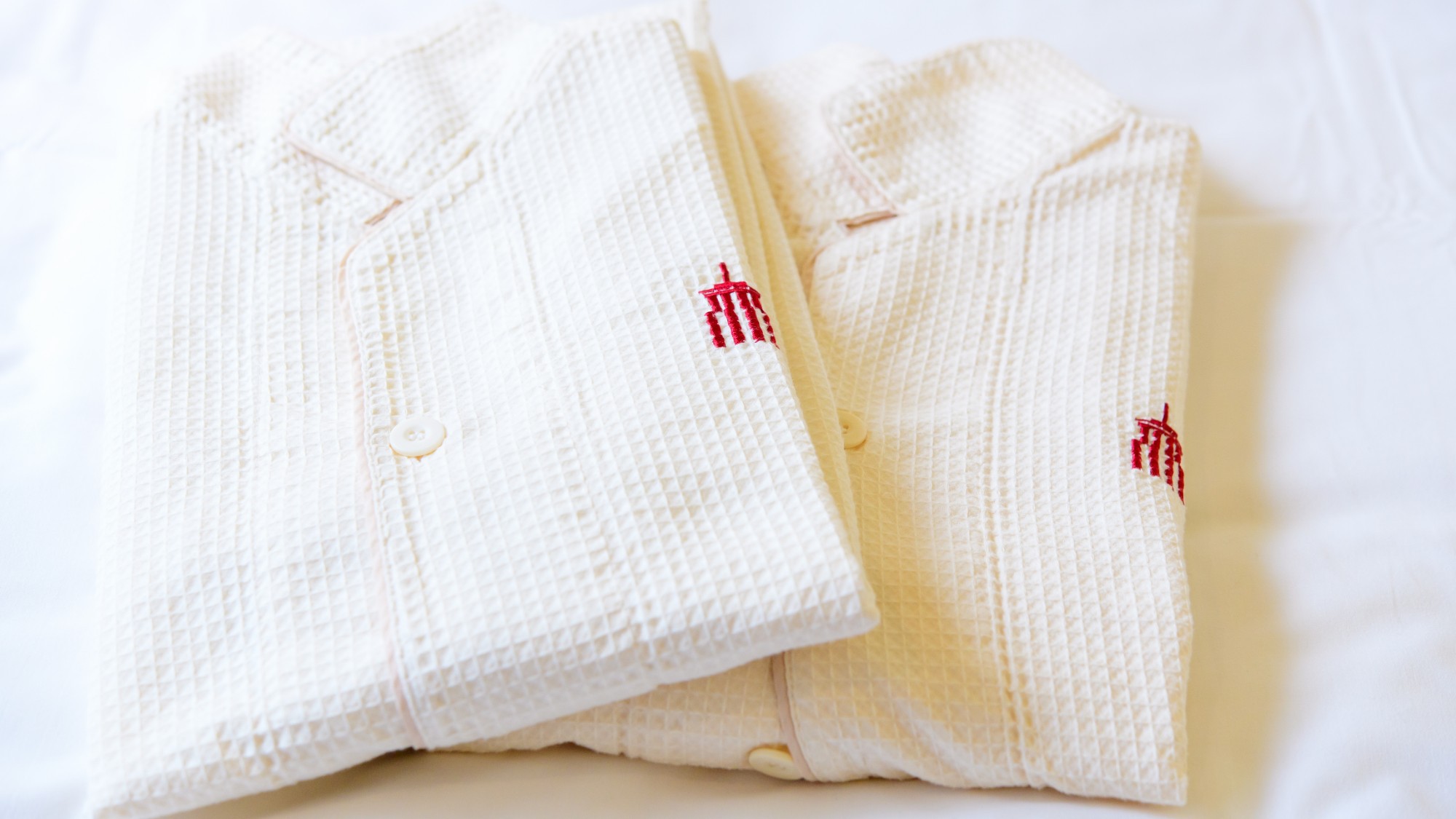 アメニティ／ワッフル生地のお部屋着