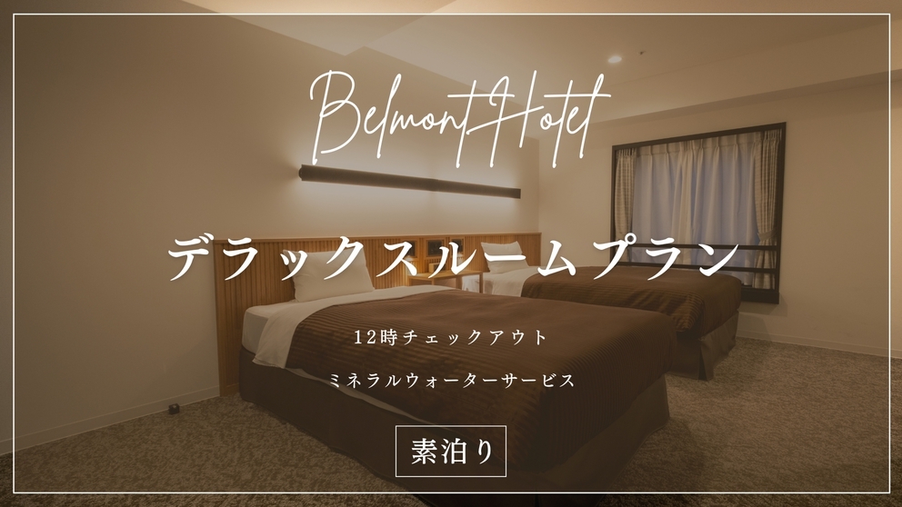 【楽天スーパーSALE】【12時OUT/ミネラルウォーターサービス】デラックスルームプラン（素泊り）