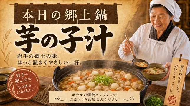 【期間限定】◆最大20％OFF◆＜県産食材のこだわりビッフェで岩手の朝を満喫プラン＞【朝食付】