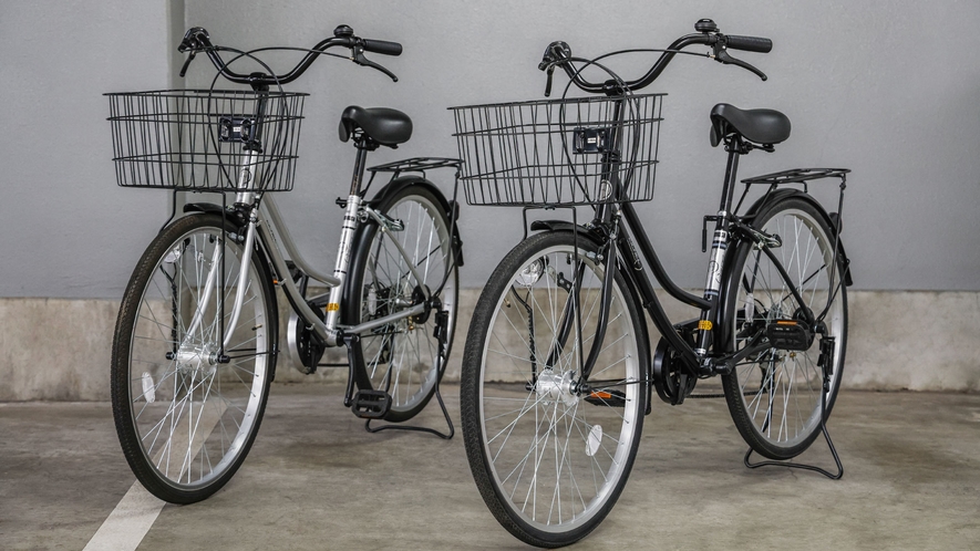 【レンタサイクル】自転車の貸し出しも行っています。買い物や小山散策にもご利用ください。