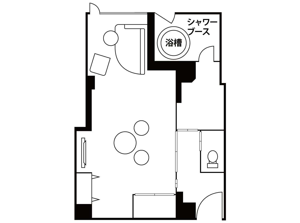 温泉付き和室　間取り図