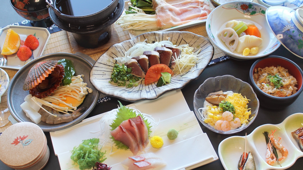 ＼ジョン万めじか（まるごと）／■あしずり基本会席■＜鰹のタタキ付＞ひとり5，000円分ポイント付！！