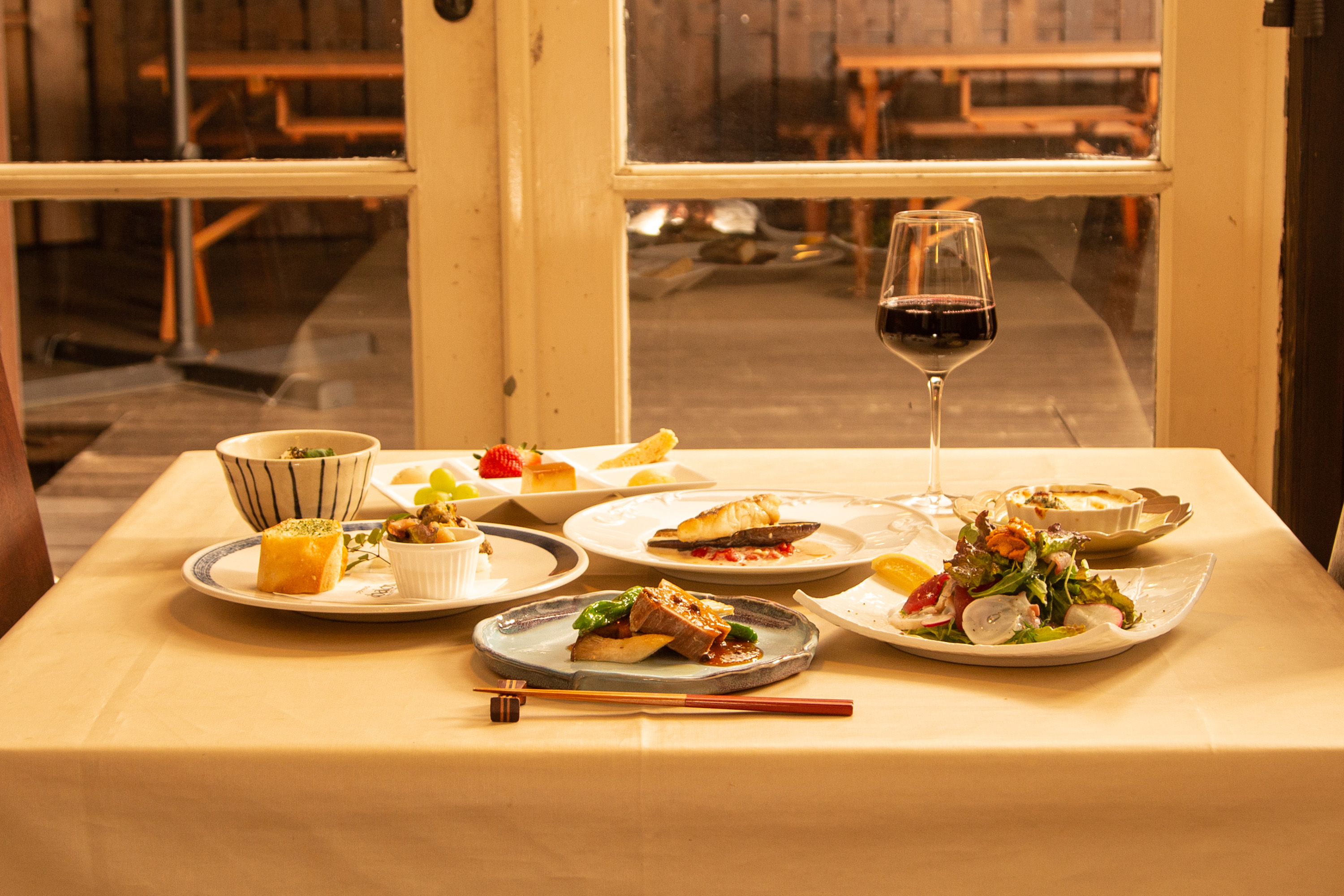 お箸でいただける洋風懐石コース