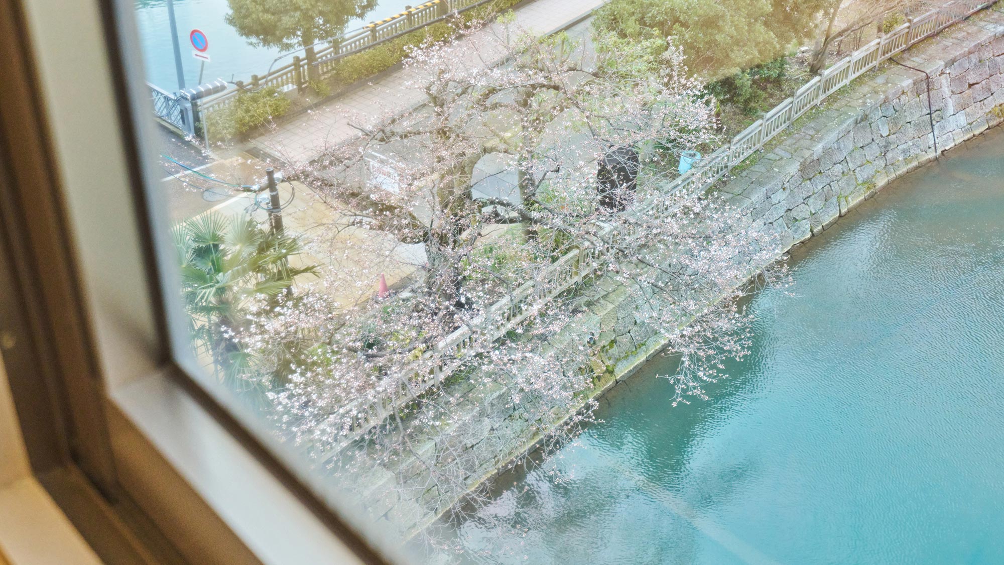 ・【福井城址側】ダブル（14平米）／春にはお堀の桜をお部屋からご覧いただけます