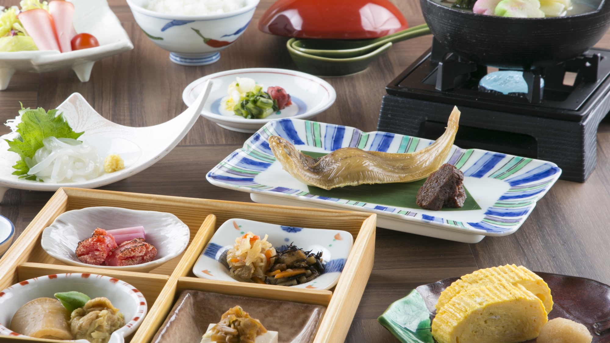 【朝食】和食（白米は福井県産コシヒカリ）