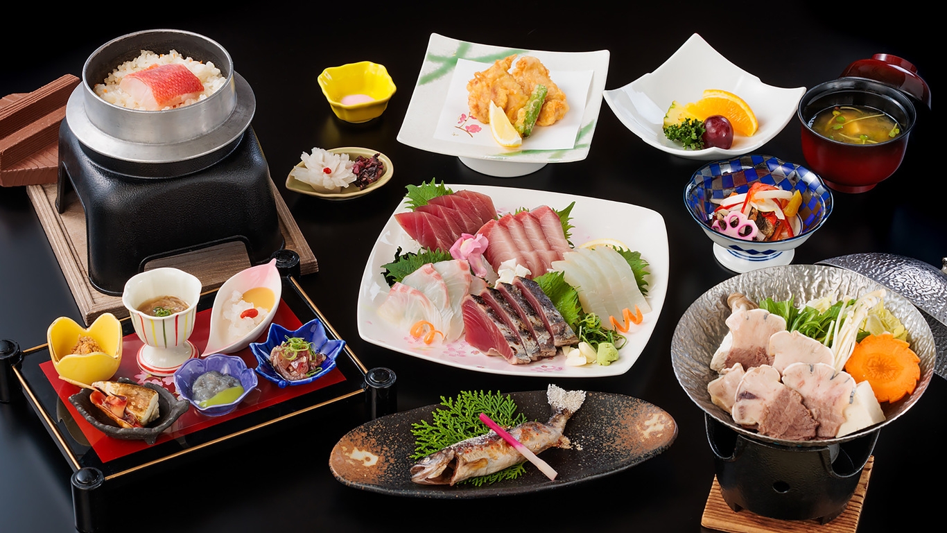 ≪60日前までの早期予約でお得≫【土佐名物・特会席プラン】藁焼きカツオのたたきや季節の地元食材が満載
