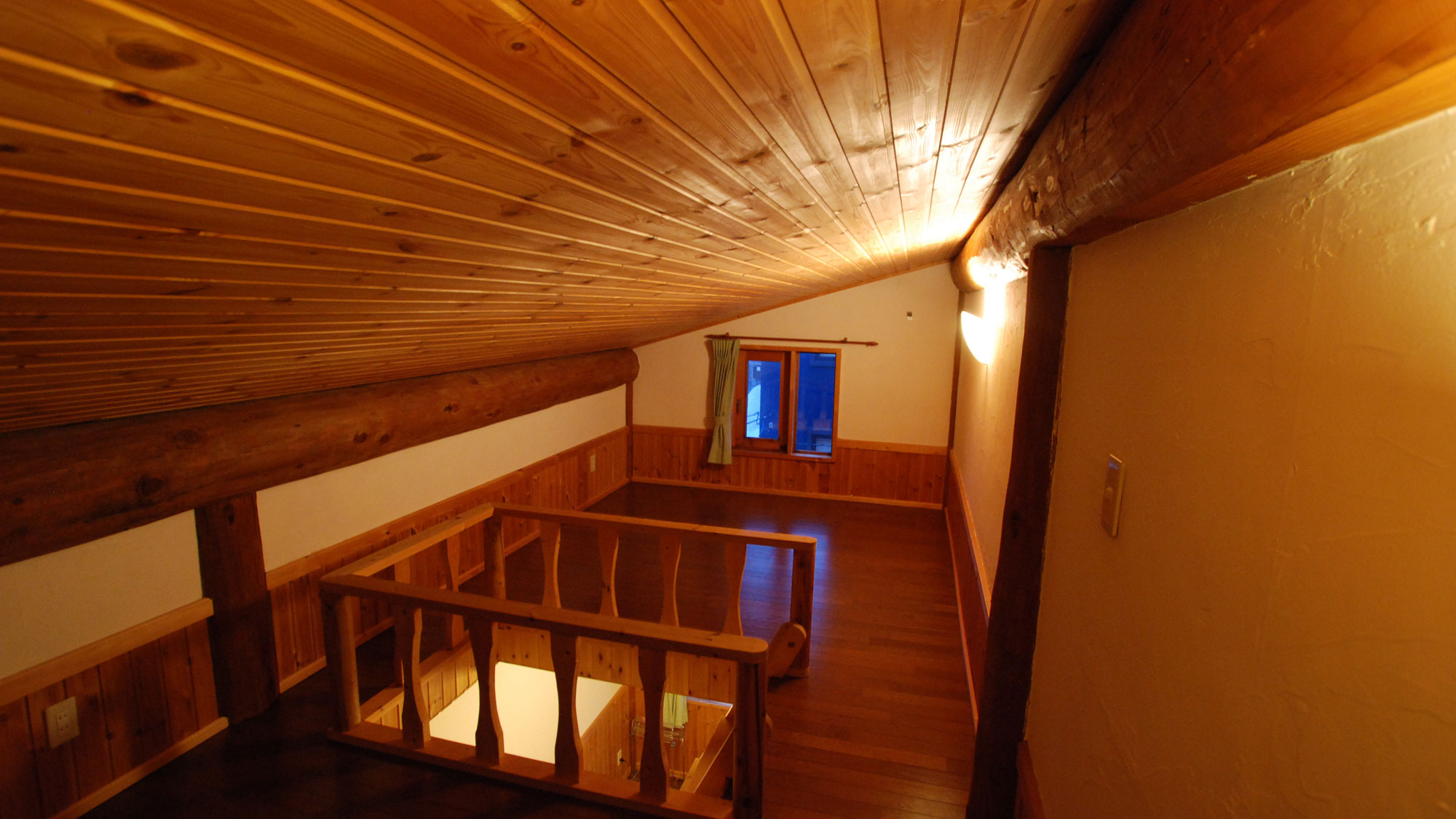 【コテージロフト部分】ここは布団敷になります