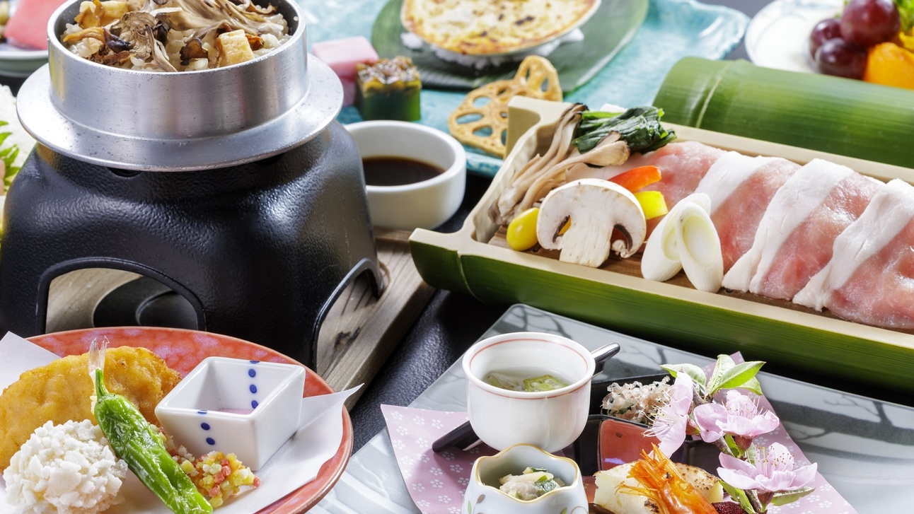 ★八幡平ポークあい＆まいたけ釜飯★女将おススメ♪和食膳【夕食はレストラン】2食付お膳プラン