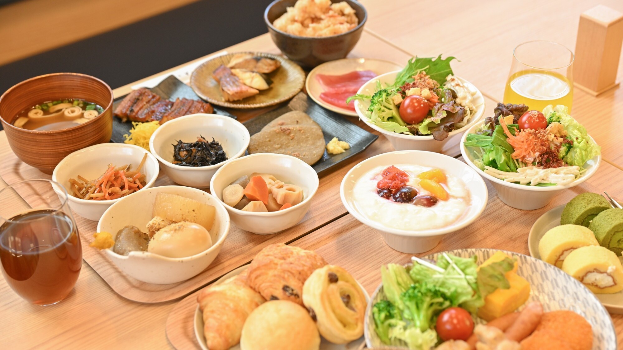 ご朝食盛り付け例