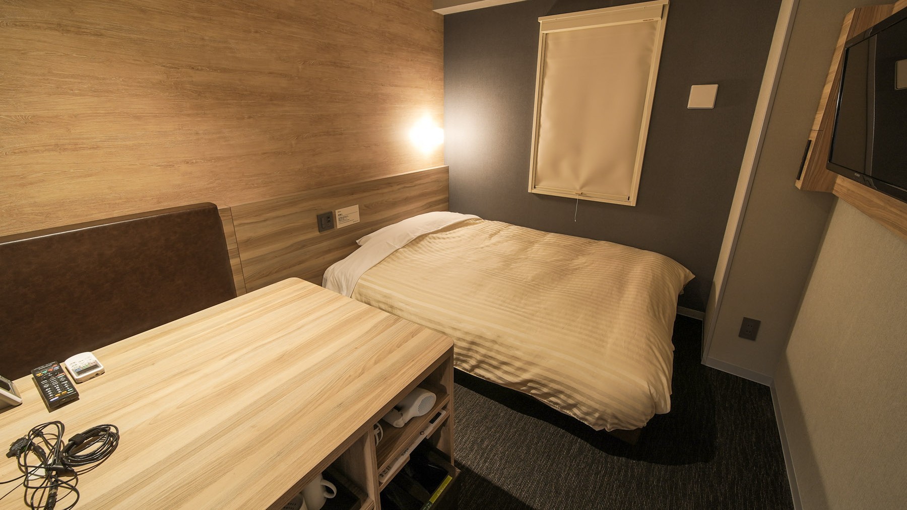 広々としたベッドでごゆっくりおくつろぎ頂けます