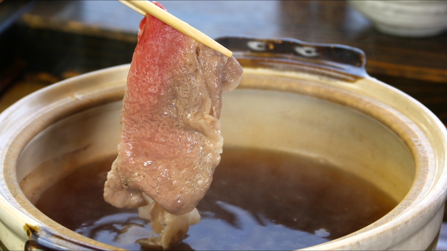 ◇【近江牛】自家製のお出汁でしゃぶしゃぶ♪お肉の味を楽しんでください
