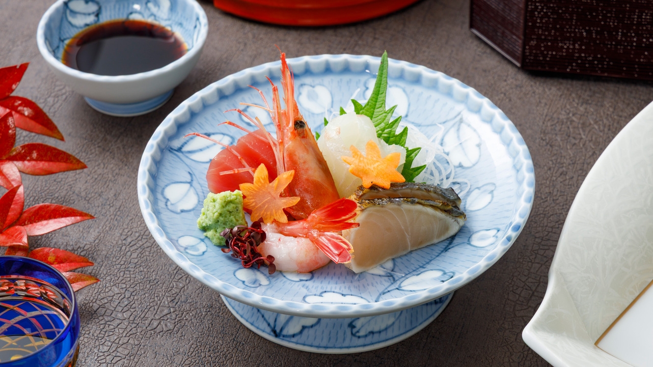 【1〜2月】旬を楽しめる月替わり基本会席1泊2食付プラン★ワンドリンク付で更にお得★