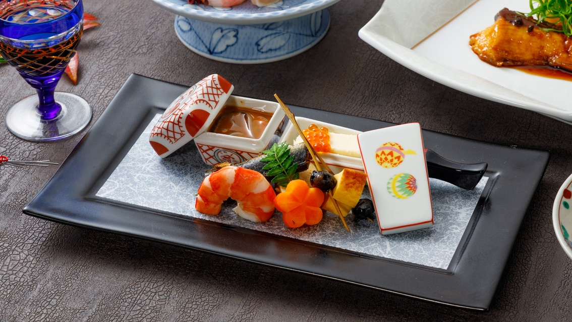 【1〜2月】旬を楽しめる月替わり基本会席1泊2食付プラン★ワンドリンク付で更にお得★