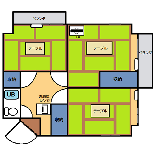 【禁煙】和室3間（40~50平米）・キッチン無し