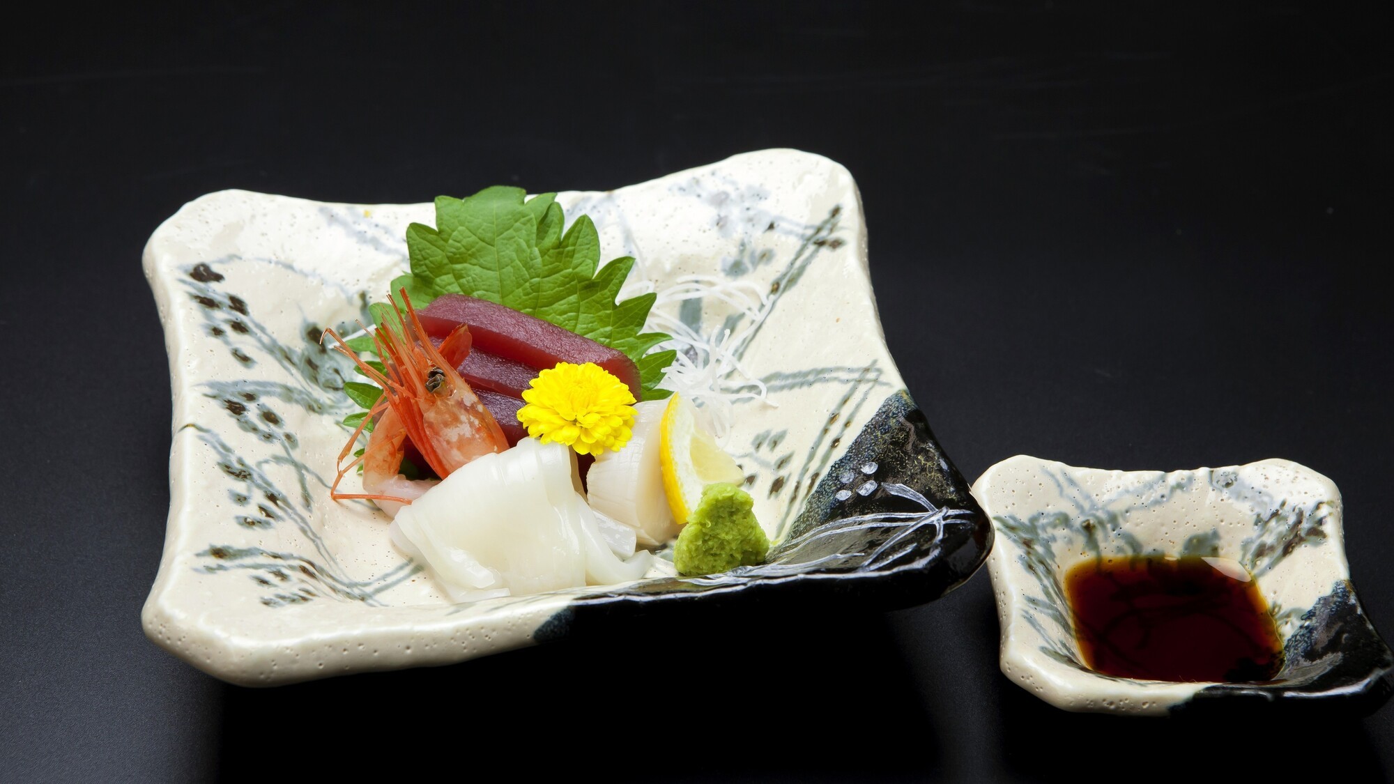 【月山会席】新鮮な旬魚を贅沢に四種盛りで