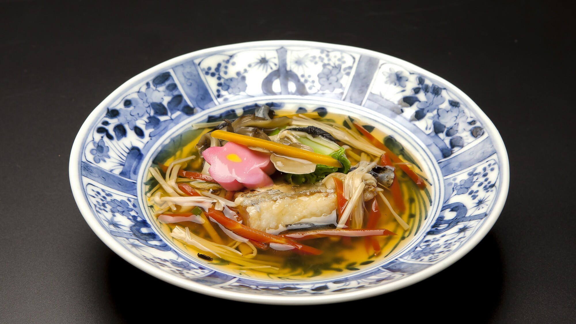 【月山会席】旬野菜と魚のあんかけ、やさしい味わい