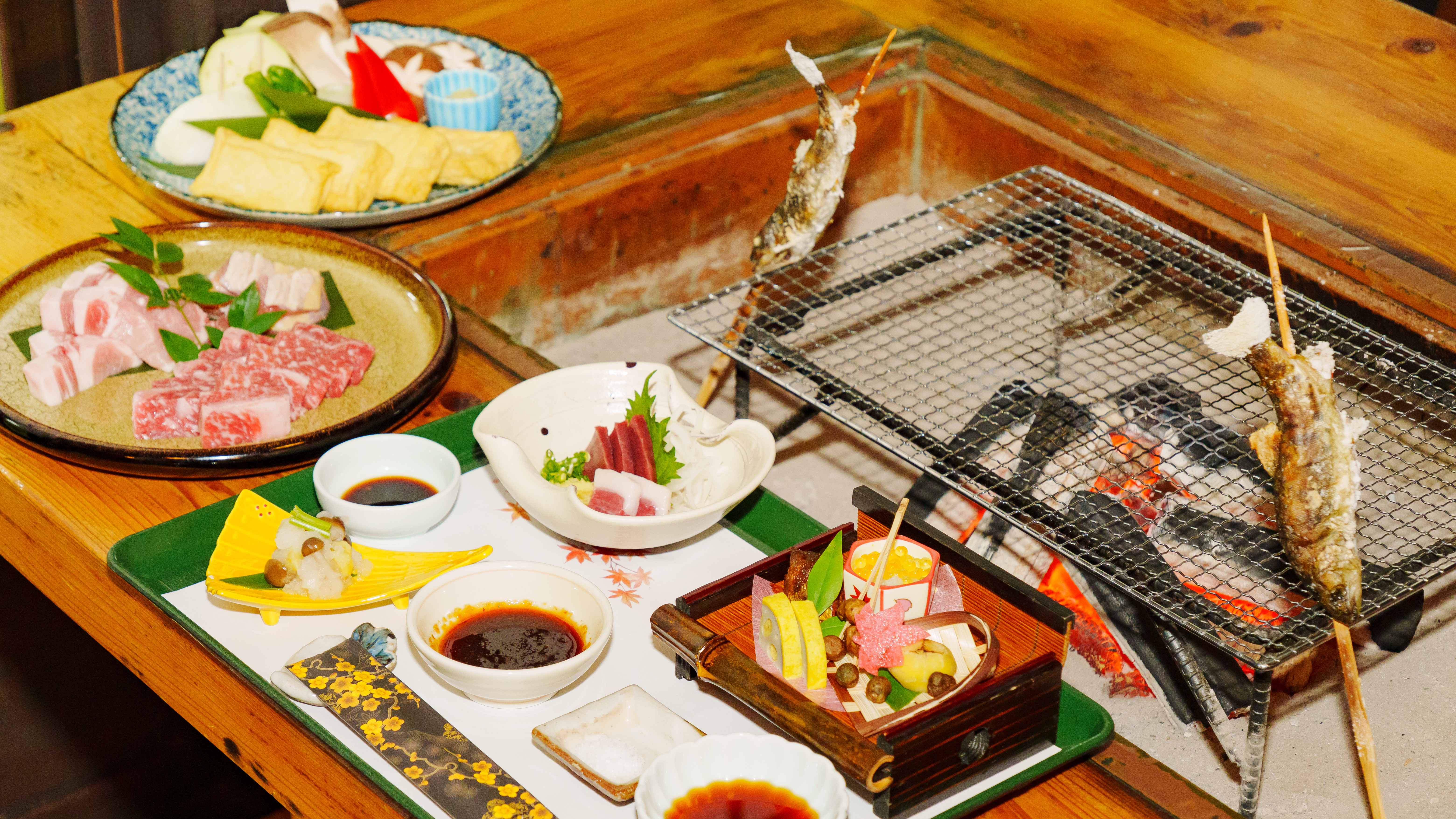 冬季限定！囲炉裏炭火焼プラン