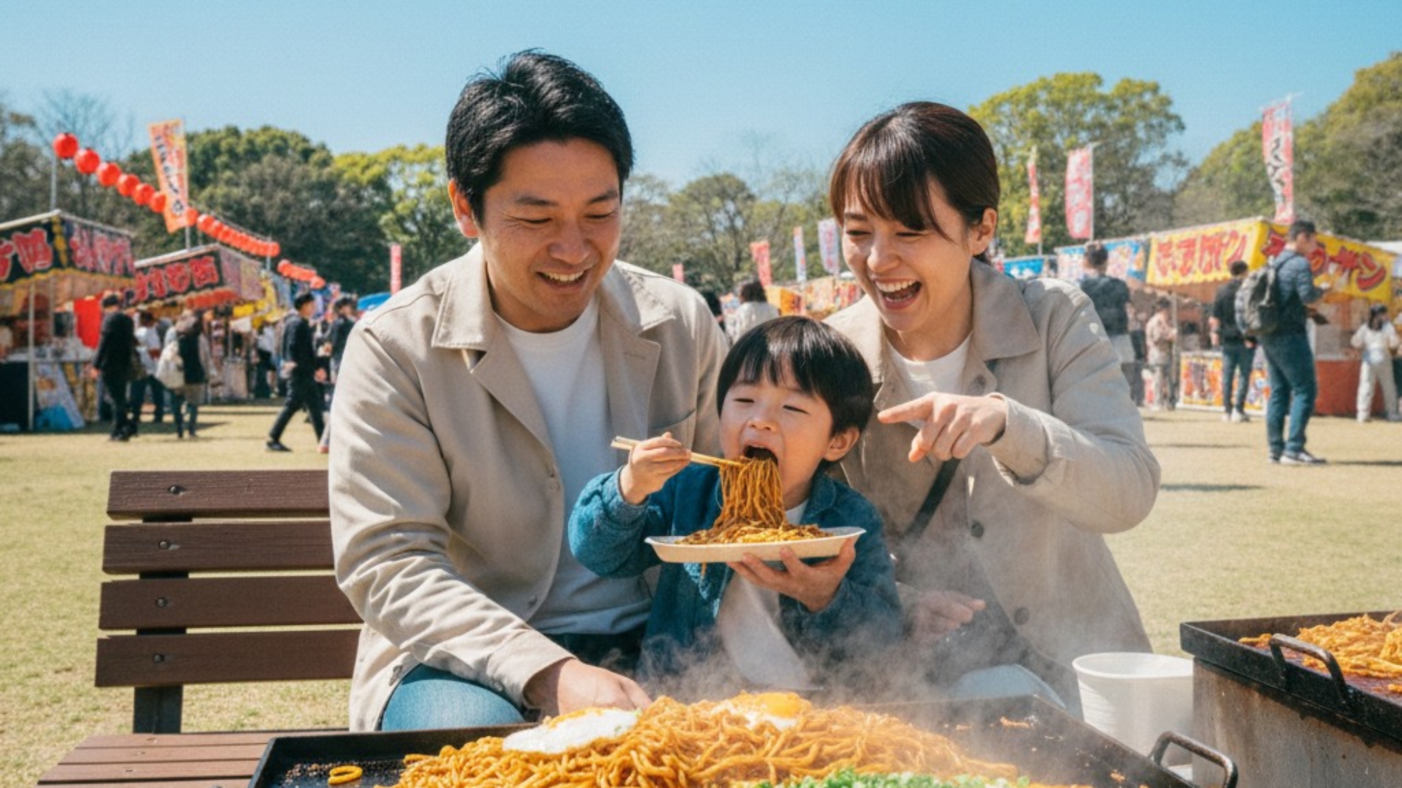 「鶴見緑地焼きそば」を食べて大阪観光♪※イメージ