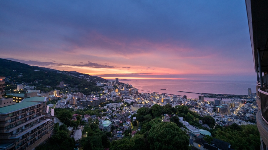 当館からの景観（夕焼け）