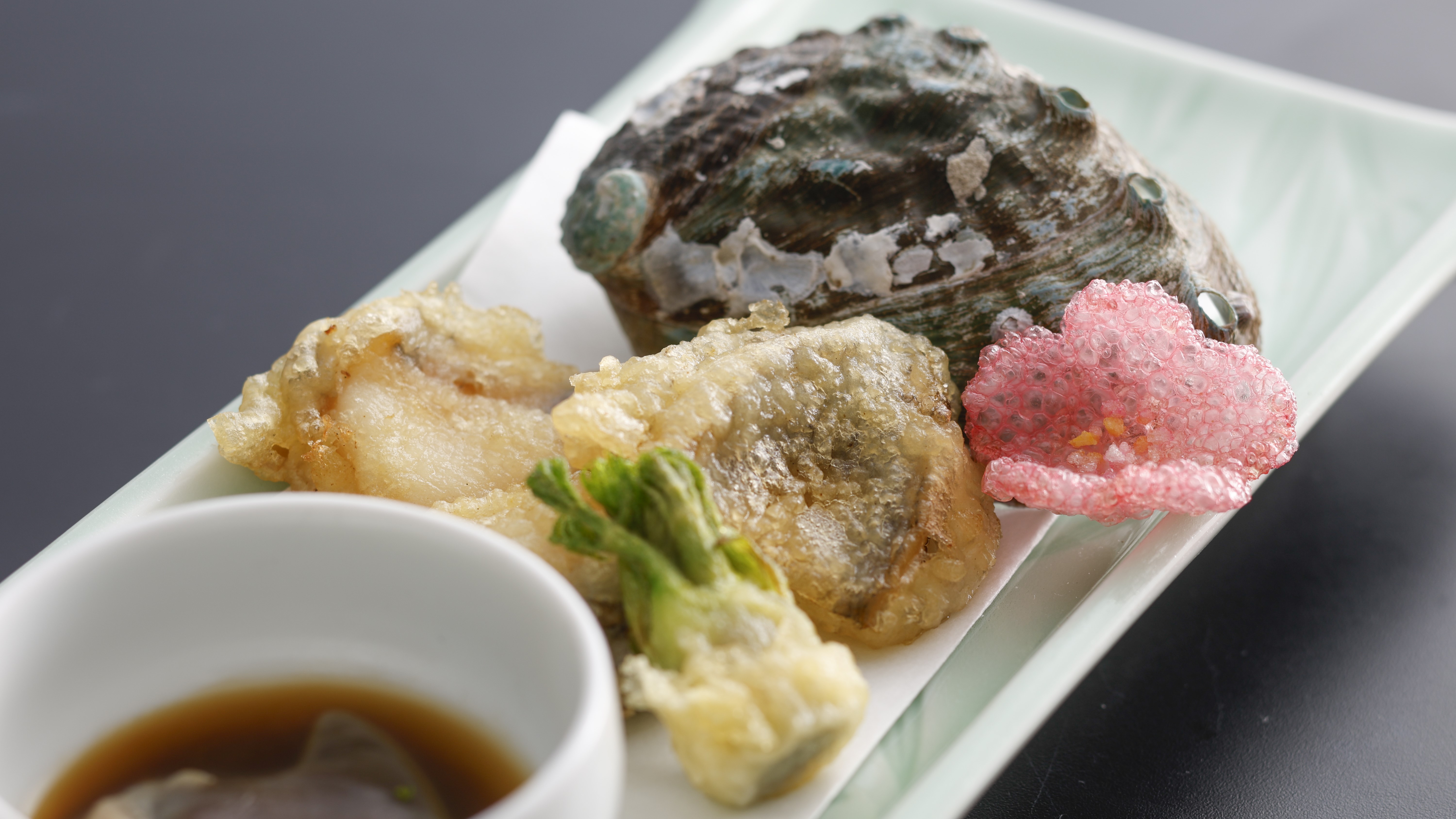 【通年・お料理】あわびの天婦羅