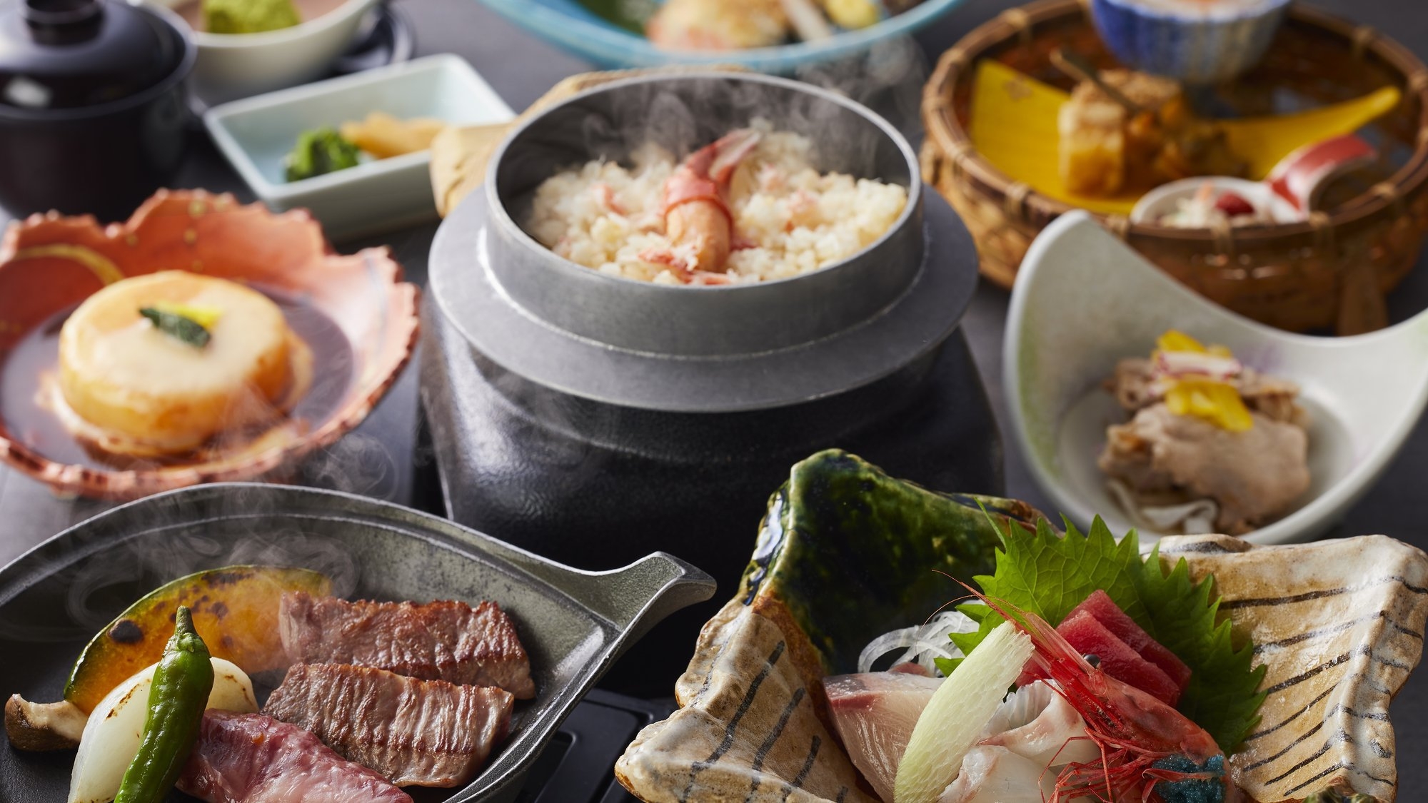 【かに食べ放題／土地の恵み会席】福井の海と山の幸を堪能する福コース