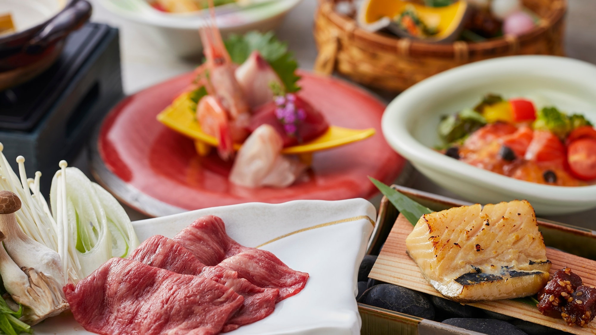 【土地の恵み会席】福井の海と山の幸を堪能するコース☆3/1〜朝食ビュフェに★かに★登場