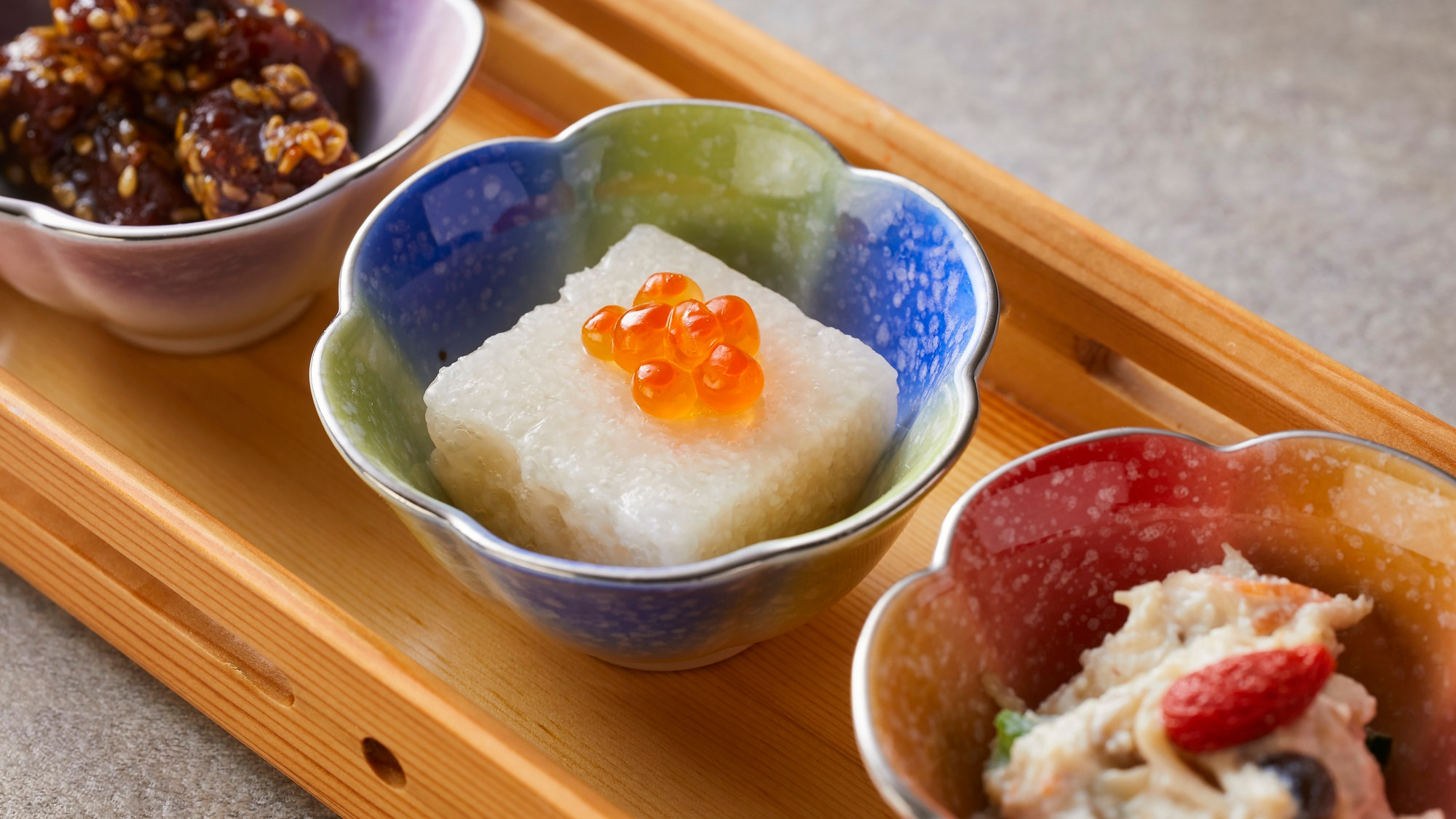 【季節の会席】春（2026年3月～5月）前菜 3種盛合せ