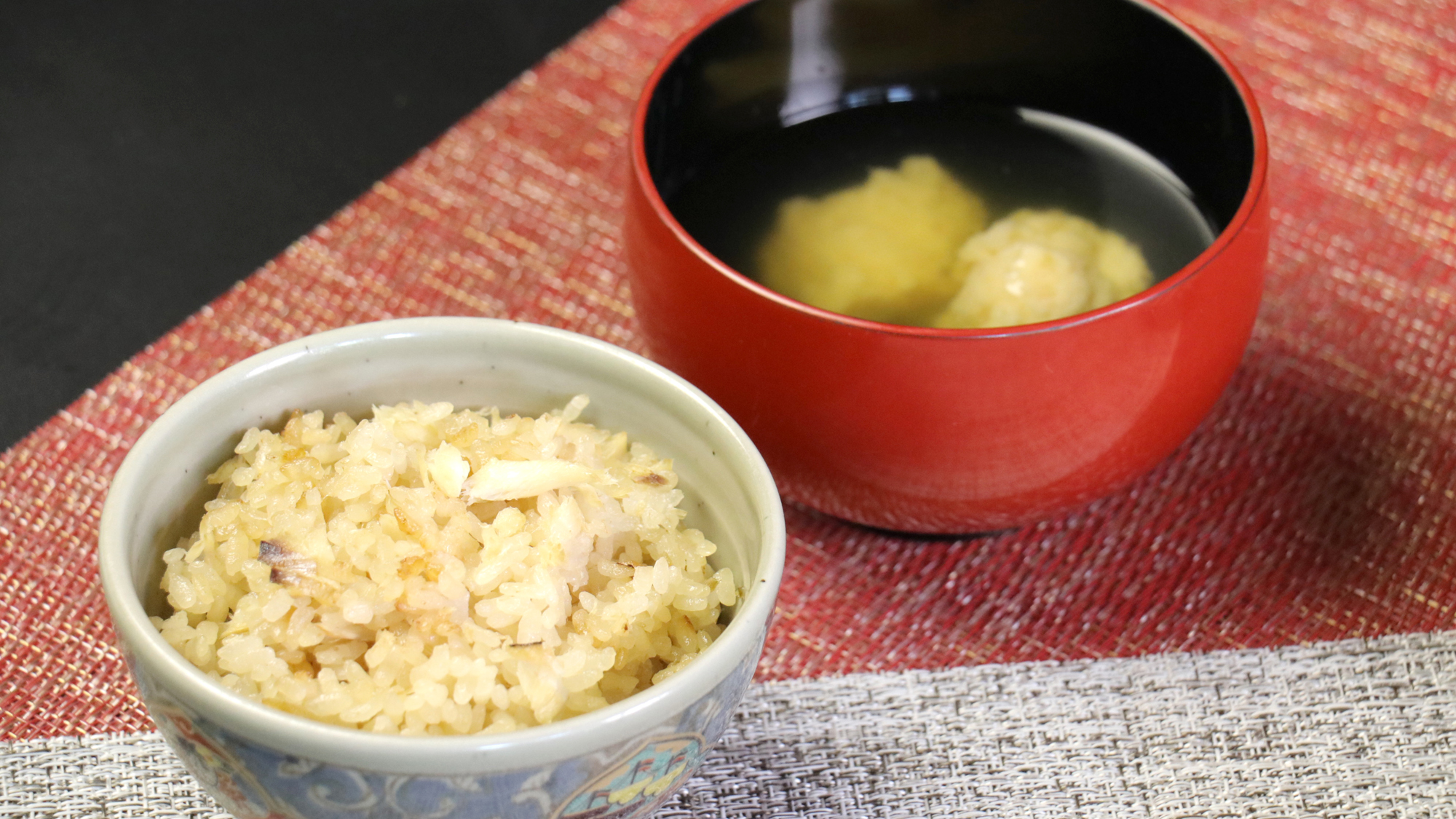 鯛めしと海老真丈のお吸い物