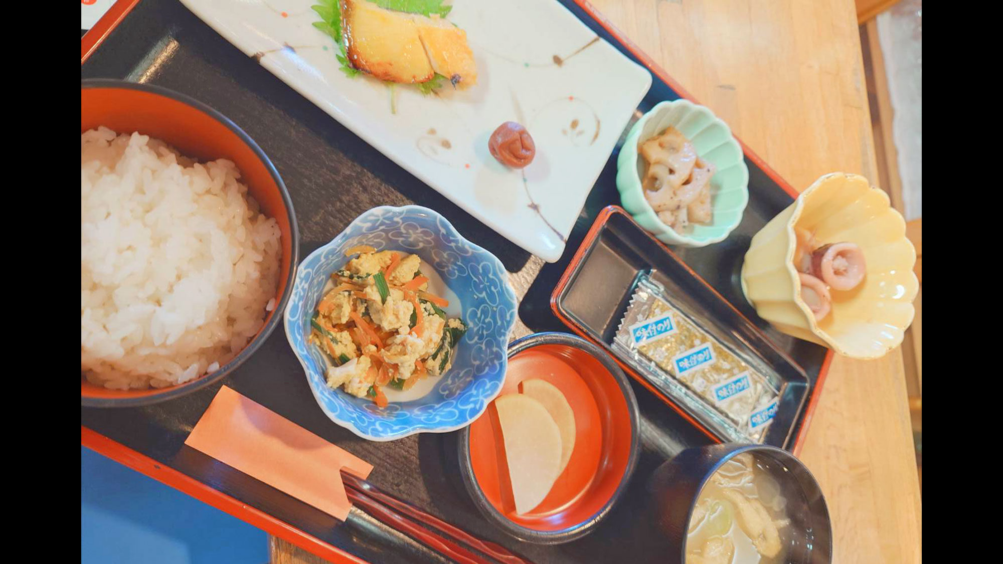 【朝食一例】出張やご滞在の合間に、ほっとひと息つけるお食事をご用意しております