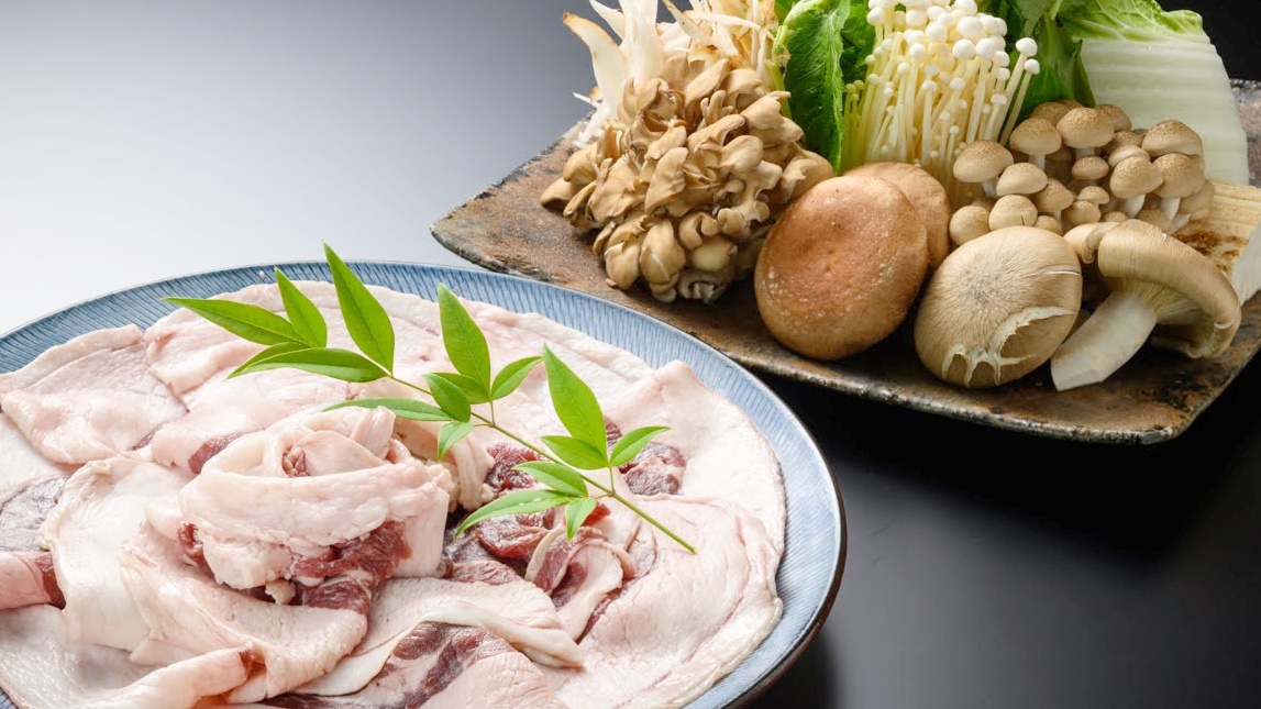 【5月限定】春旅応援プラン！1名あたり2000円OFF！天然猪×月輪熊の食べ比べしゃぶしゃぶ会席