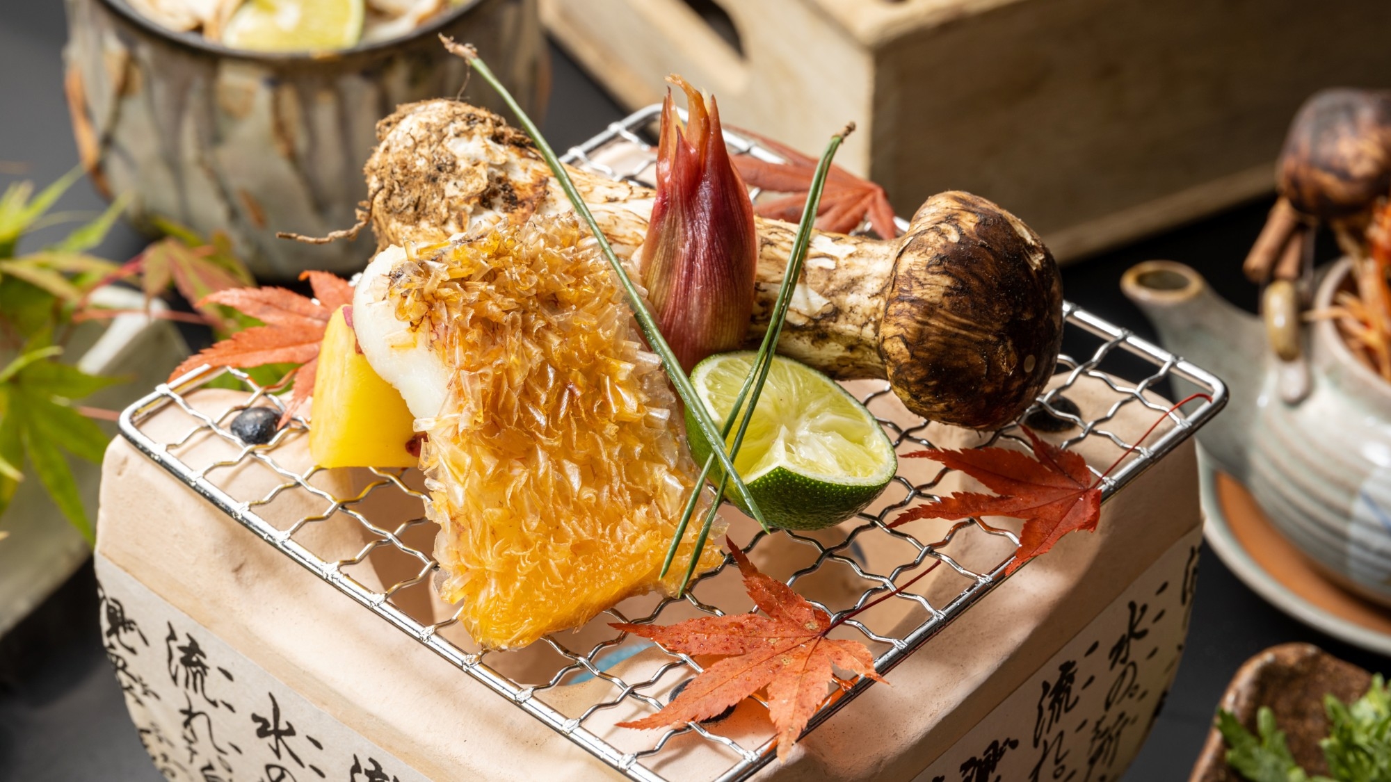 【秋の極上美食】2大天然グルメ！国産天然松茸×最上級天然猪肉◆秋限定の近又特製ぼたん鍋会席