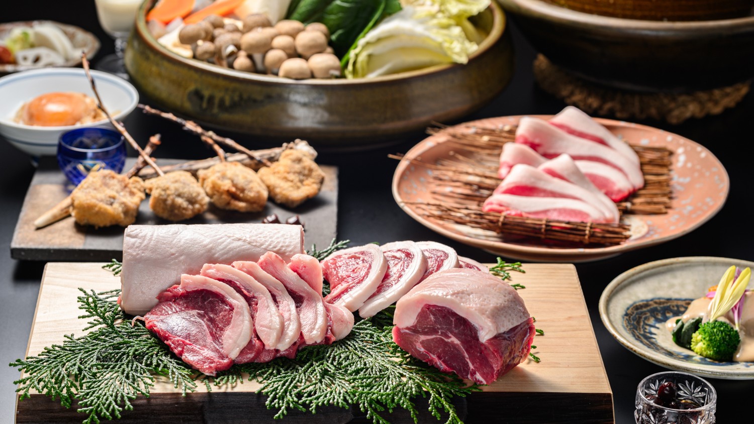 *小猪肉食べ比べ