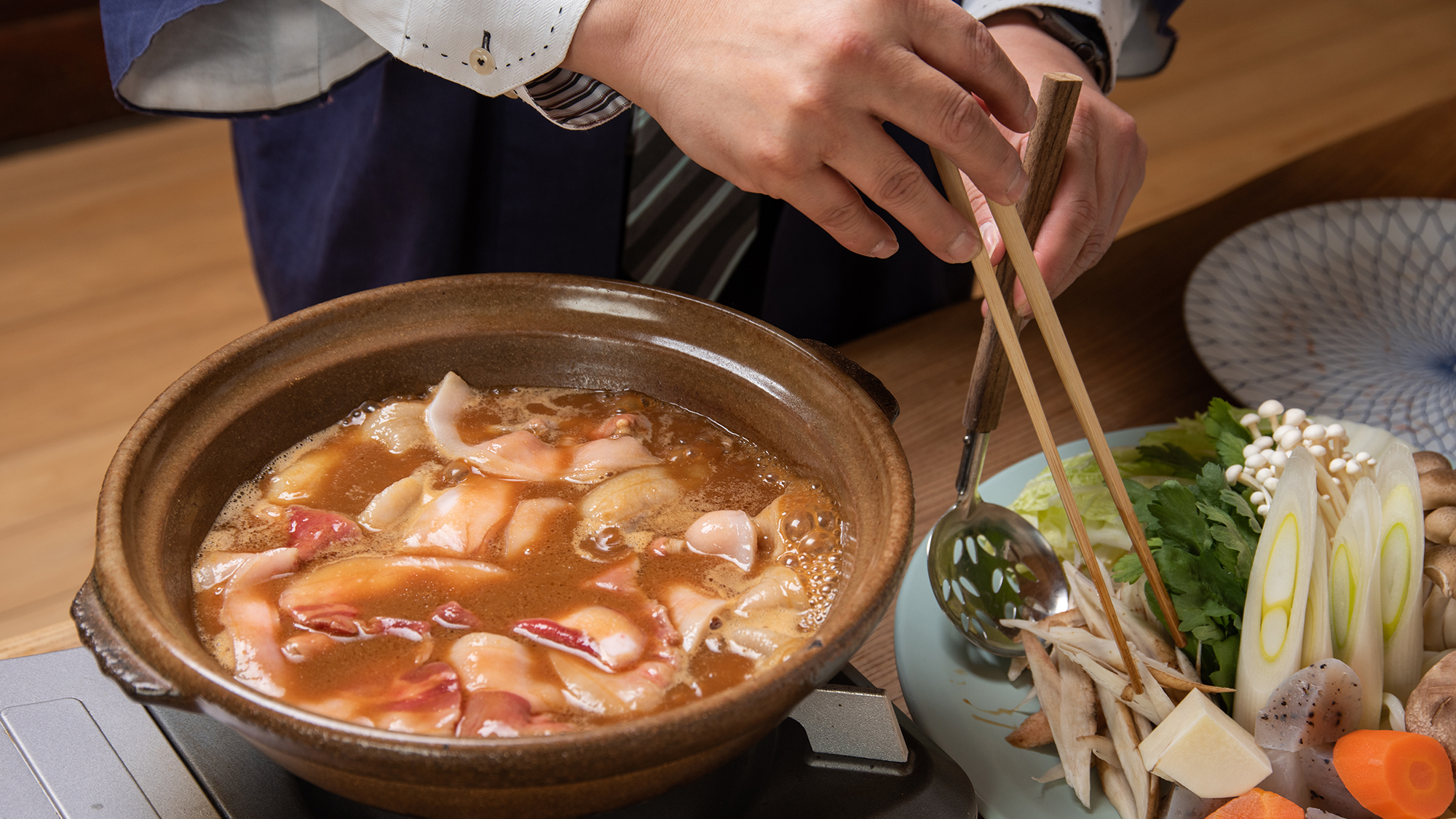 *【お食事】ぼたん鍋会席一例（ロース肉）