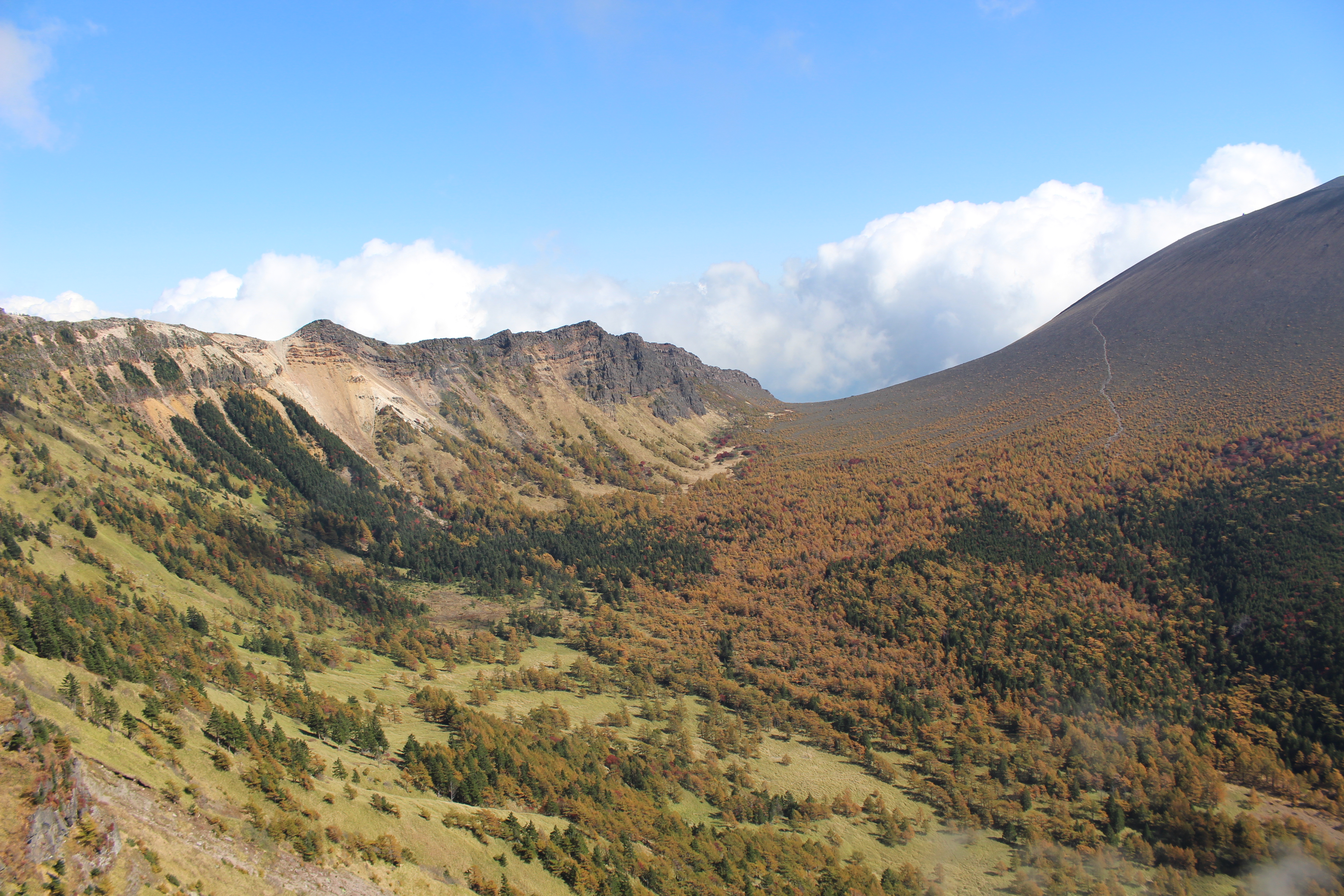 ホテル横の黒斑山山頂より