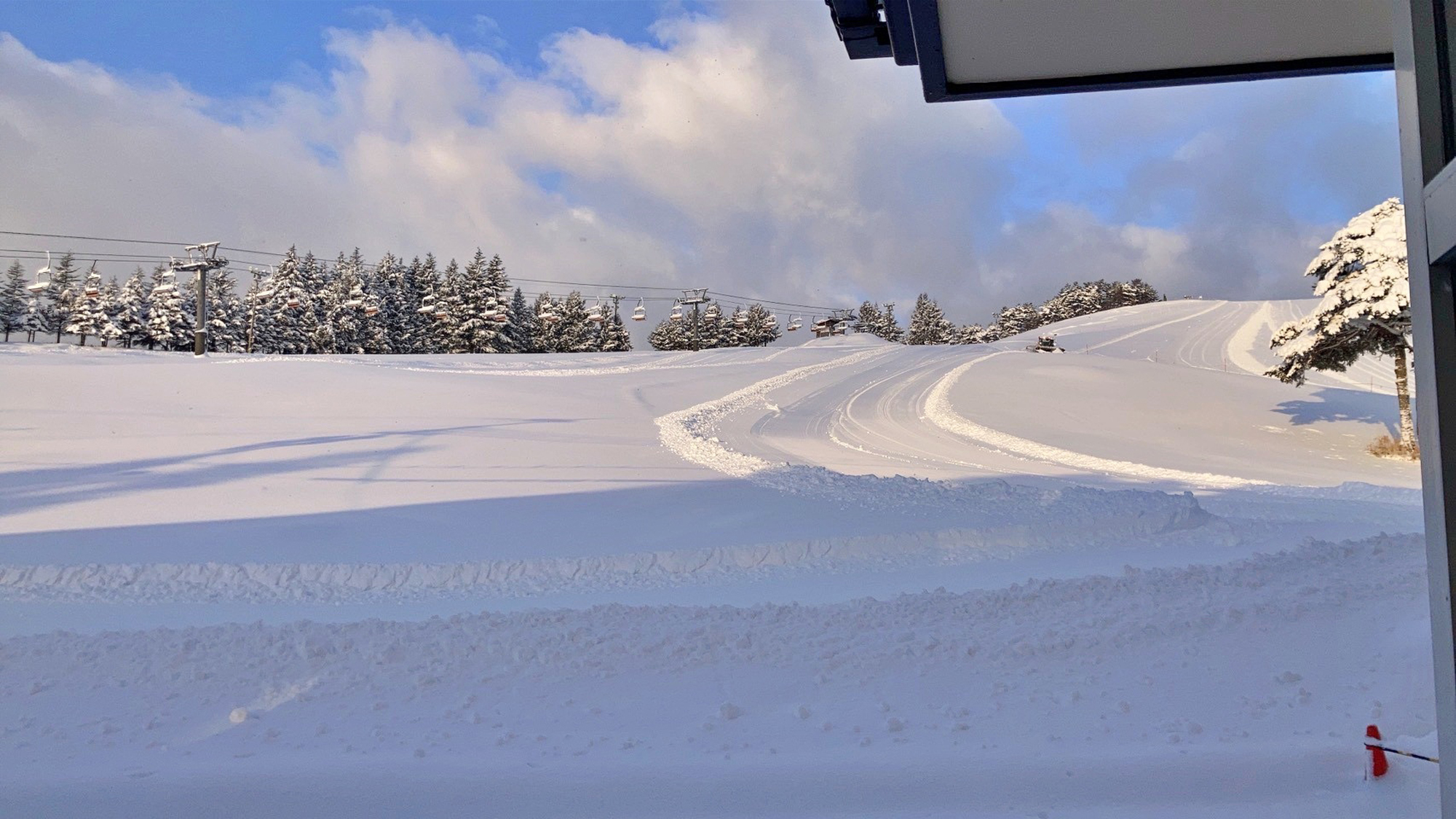 【アップ神鍋スキー場】宿の目の前がゲレンデ