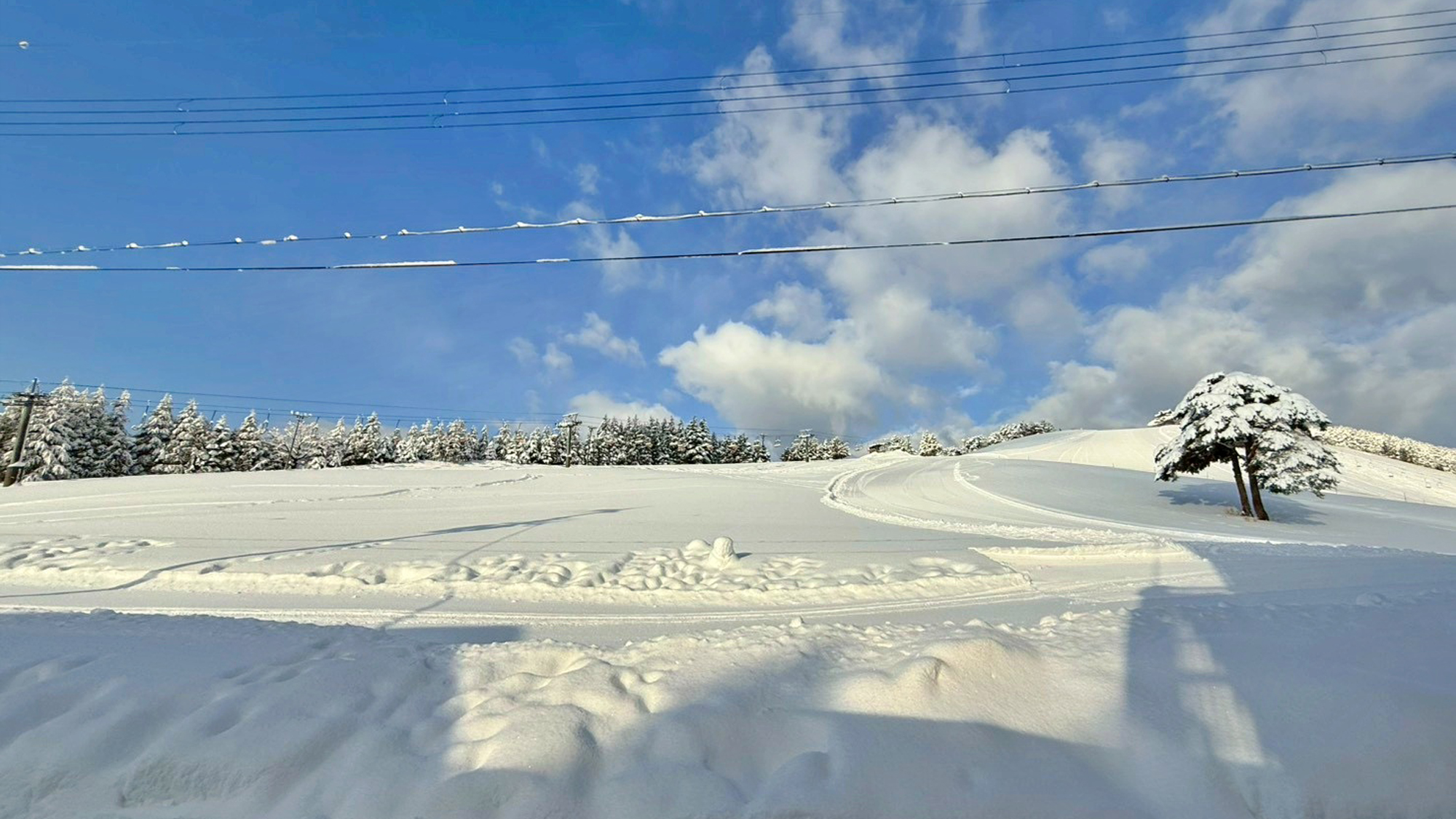 【アップ神鍋スキー場】宿の目の前がゲレンデ