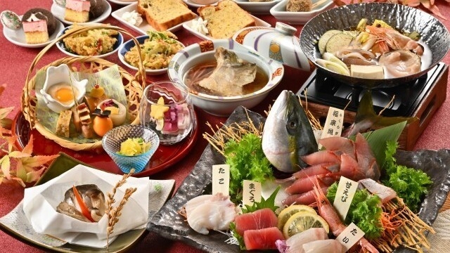 1泊2食【特典付きプラン：トキ放鳥記念宿泊プラン第2弾】夕食「能登の里海会席　秋」朝食「ビュッフェ」