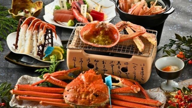 【日本海産タグ付き２杯使用】１日10食まで〜「日本海で水揚げ〜タグ付きずわい蟹会席プレミアム」