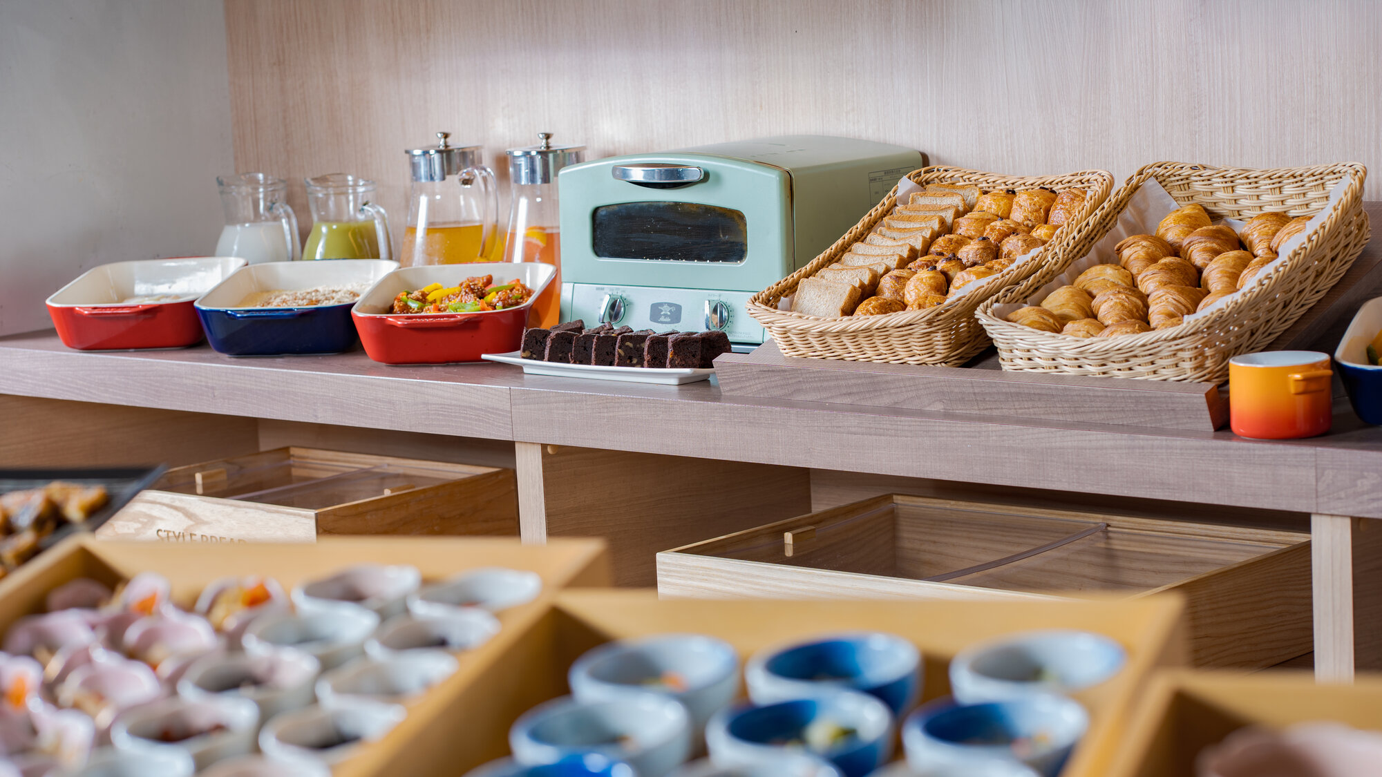 焼きたての風味を楽しむためにオーブントースターをご利用ください。