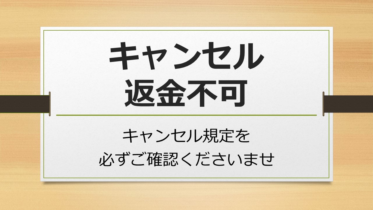 キャンセル返金不可プラン