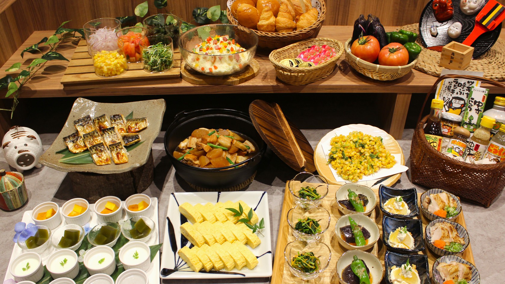 朝食バイキング:和食中心の高知の和ごはん!