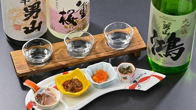 【気ままなひとり旅プラン】珍味盛合せと利き酒セット※イメージ