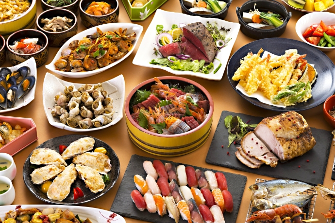 【三陸のシーサイドビュッフェ】三陸の魚介や岩手の食材を使ったビュッフェ