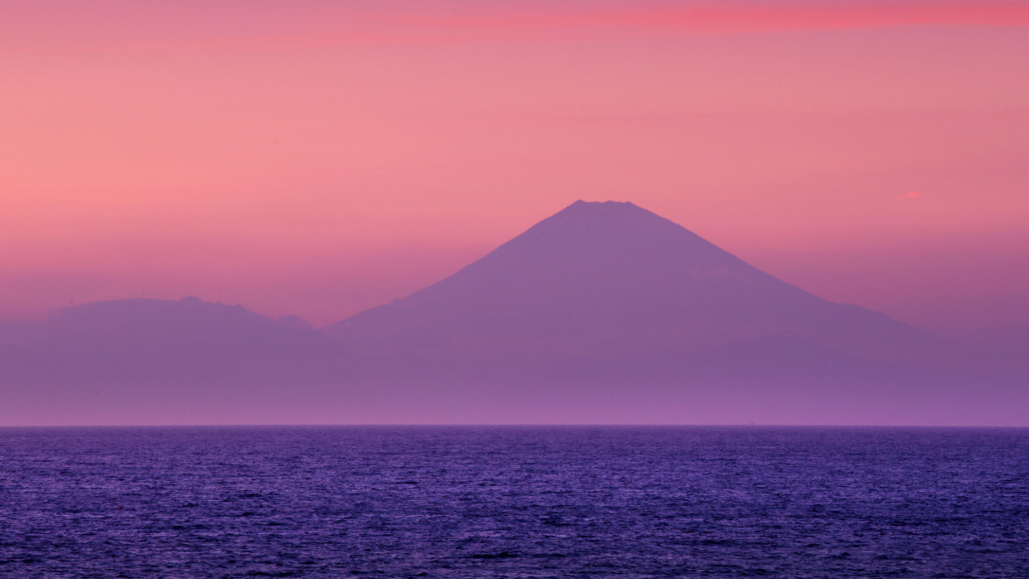 夕日写真（富士山）