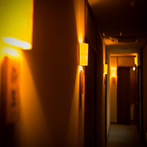 Inside the building.